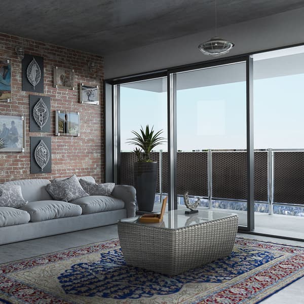 KADAX Technorattan altanoverdækning 1x4M mørkebrun måtte altanterrasse premium