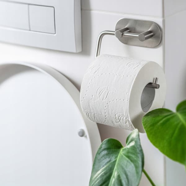 KADAX Toalettpappershållare Borrfri Självhäftande Silver WC