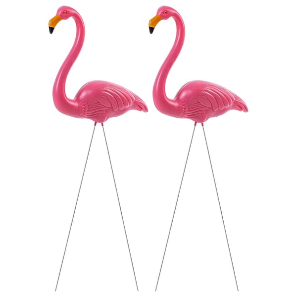 KADAX Trädgårdsfigur Figur Dekoration Trädgårdsprydnad Flamingo Figurer 2 st