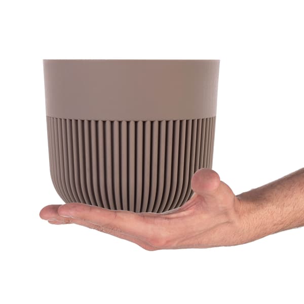 KADAX Blomkruka, Blomkruksskydd, 15 cm, Plast, Rund, Räfflad, Beige