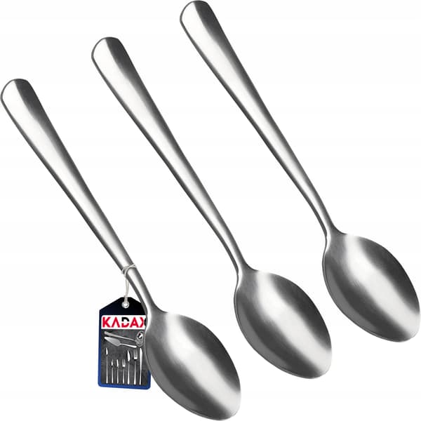 KADAX Te- och Kaffeskedar Set med 3 Skedar i Rostfritt Stål, Silver
