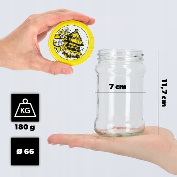 KADAX Seno purkit 315ml 10kpl 66mm + "Bees" kannet
