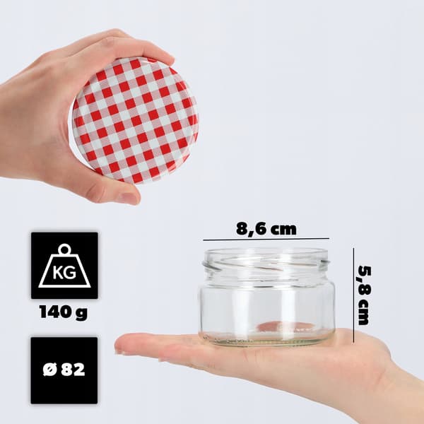 KADAX 50x säilöntäpurkki 250ml + kansi Fi82 hunajaa