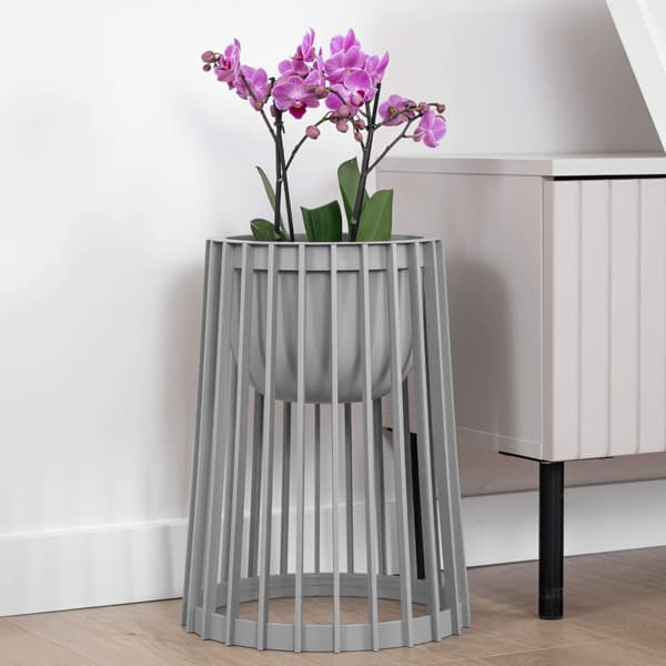 KADAX Loft Rund Urtepotteindsats, Grå 24 cm