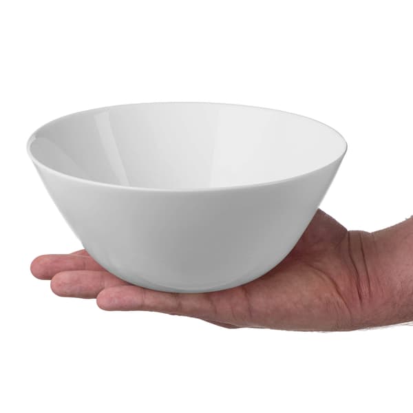 KADAX salatskål 18 cm glasskåle til suppe, snacks, forretter, hvid