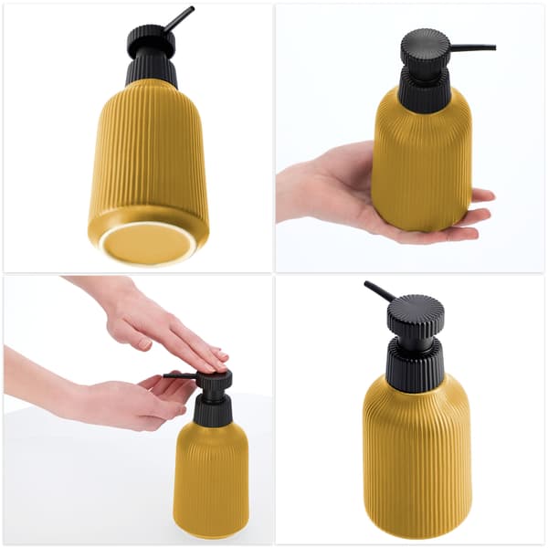 KADAX Dispenser för flytande tvål 400ml badrumsbehållare med pump