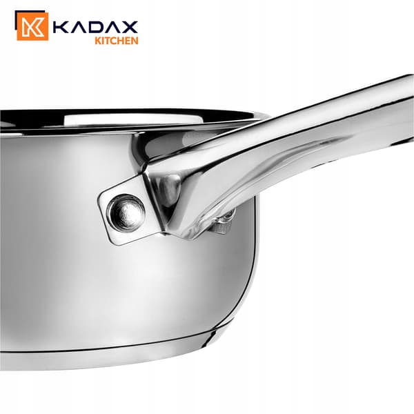KADAX Stålgryde 1L Induktion Gas Rustfrit Stål Kasserolle med Håndtag 14cm