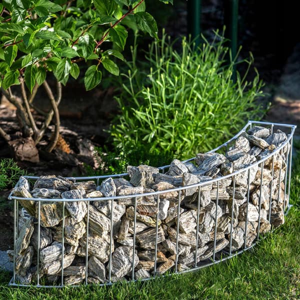 KADAX Gabion Pottenet Havekant Græsplænepanel 75 cm Stål