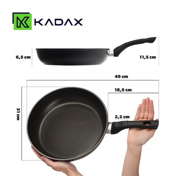 KADAX Stegepande Gas Induktion 30 cm Non-stick Stor