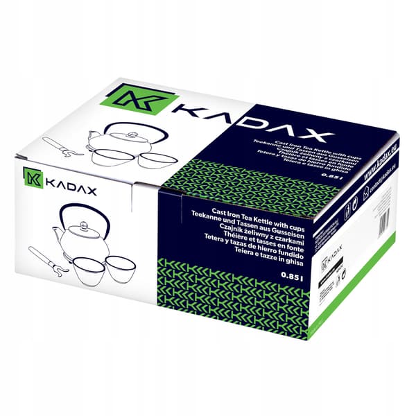 KADAX Sort støbejerns tekande, tekande, urtete-infuser, 800ml, 4 kopper