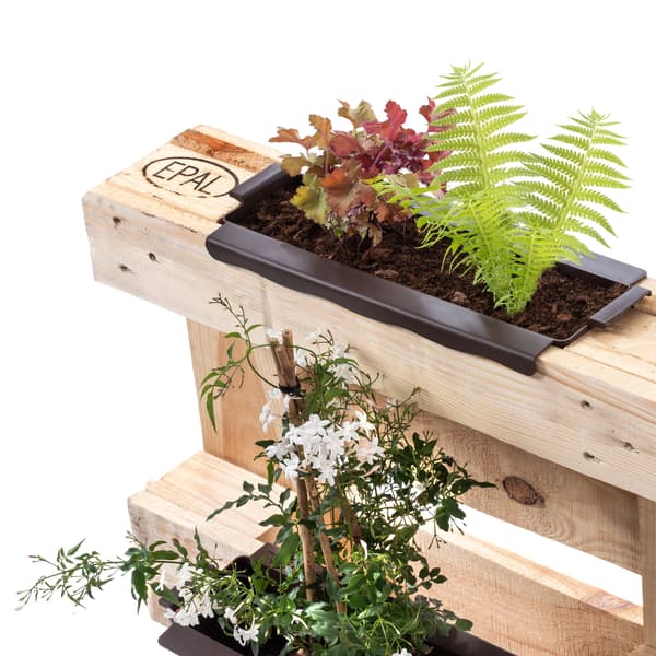 KADAX Blomkruka Blomkrukor för Europapallar Låda 40 cm Blomkruka 10 st