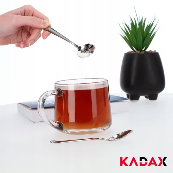 KADAX Te- og Kaffeske Sæt med 3 Sølvfarvede Rustfrit Stål Skeer