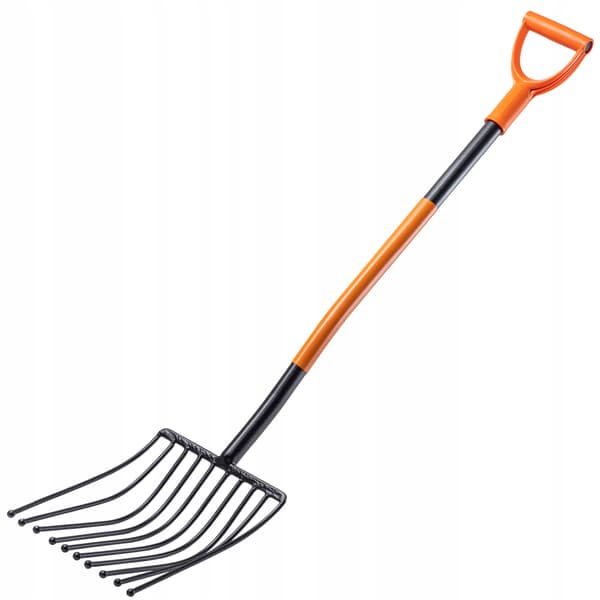 KADAX Gavelgaffel för potatis och rödbetor 10-tandad metall solid stark 130 cm