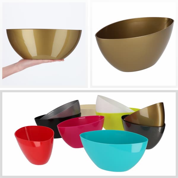 KADAX Blomkruka 30cm Oval Växtkruka Plast Guld