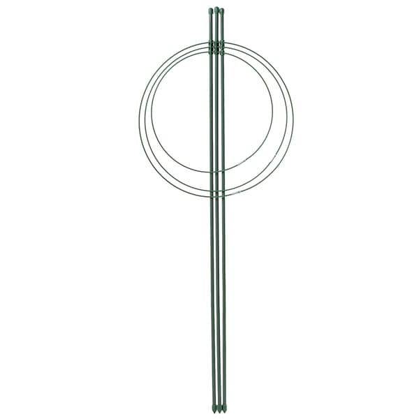KADAX Ringstøtte til planter og blomster 75 cm metalstøtteringe 3 stk.