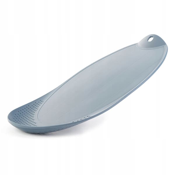 KADAX Plastskärbräda för kök med avrinning och handtag grå 38x25cm