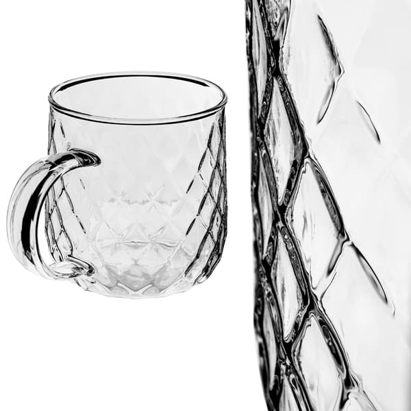 KADAX Teglas med Kaffehandtag 350ml Dryckesglas Set med 2 Glas