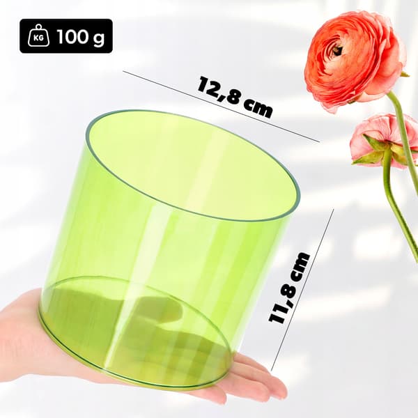 KADAX Blomkruka Rund Plastkruka 12,5 cm Grön
