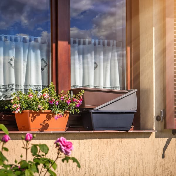 KADAX Balkonkasse 40 cm Urtepotte Urtepottestativ Balkon Blomsterstativ