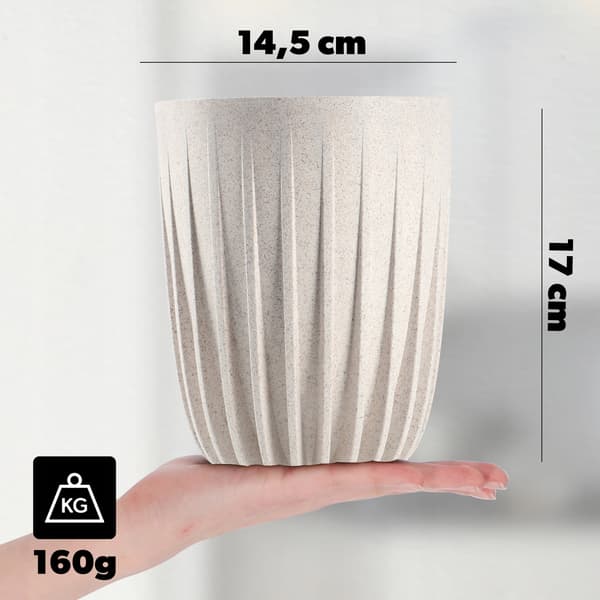 KADAX Urtepotte med Indsats 14,5x17cm Rund Plastindsats