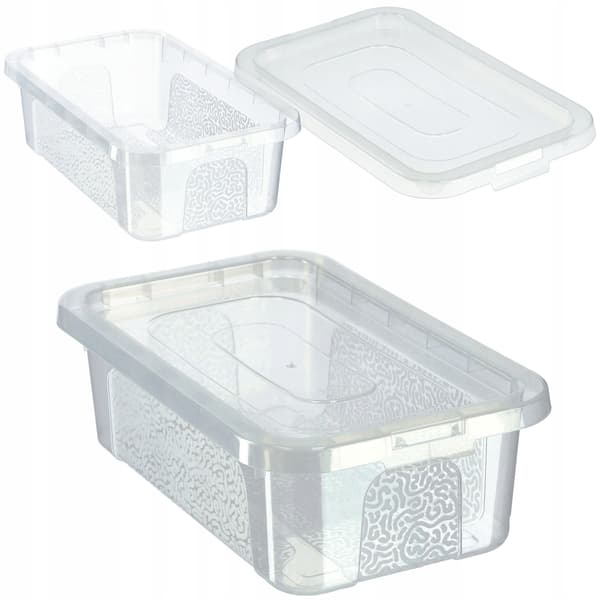 KADAX 4,5L plastbehållare med lock, transparent, låsbar, organizerbox