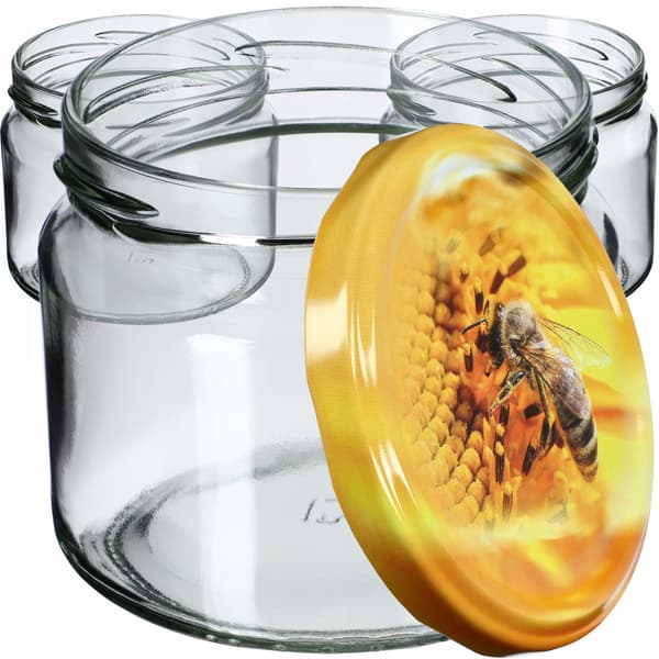KADAX Sonka purkit 330ml 50kpl 82mm + "Bee" kansi