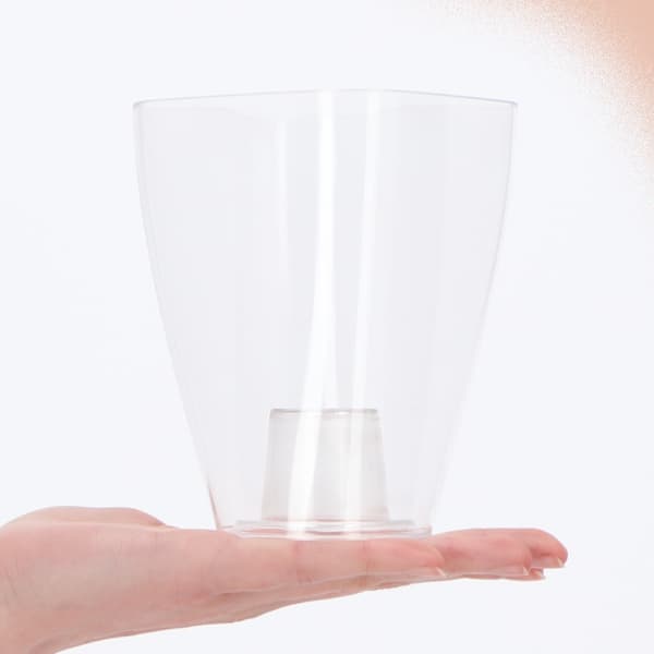 KADAX Urtepotteskjuler til Orkideer, Plastik Blomsterstativ, 9cm, Farveløs, Kadax