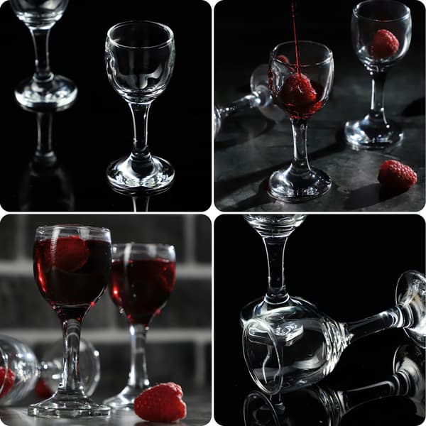 KADAX Glas til Likør, Vodka, Tinkturer 55ml 6 stk. Sæt med glas
