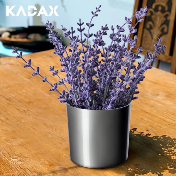 KADAX Blomkruka Rund Plastkruka 12,5 cm Silver