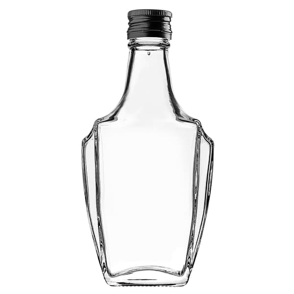 KADAX Lasipullo Tinktuuralle 250ml Mustalla korkilla 50kpl.