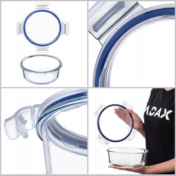 KADAX Glasmatbehållare 1300ml Med Lock Matlåda