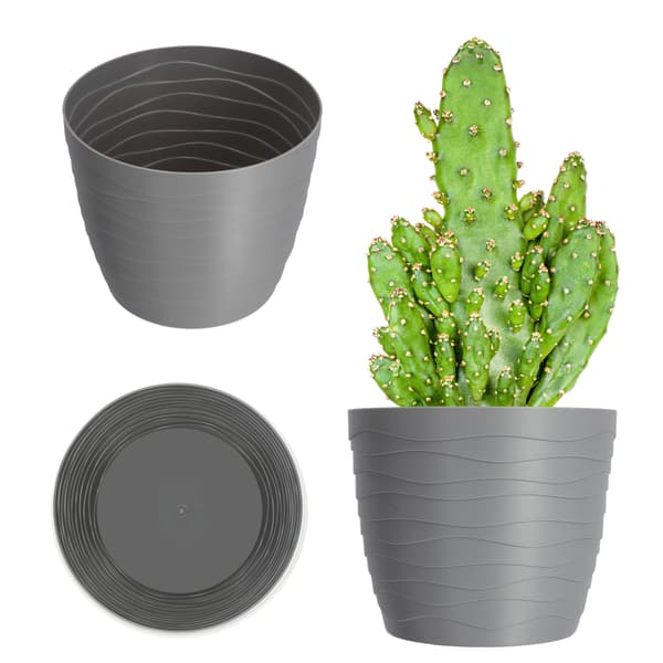 KADAX Blomkruka, Blomkruka, Grå, Rund, 17 cm, Plast