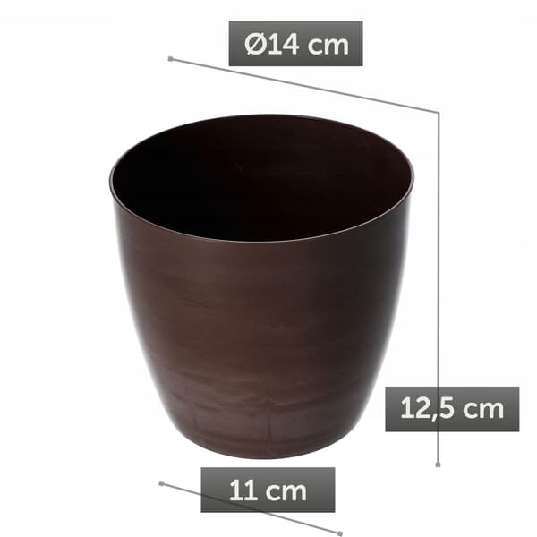 KADAX Urtepottedæksel 14cm Urtepotte Brun Marmor Til Stue Blomsterfod