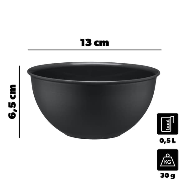KADAX Plastskål 0,5L Fruktsalladsskål Liten Universal 13cm