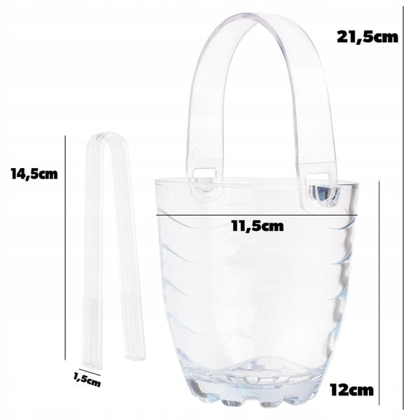 KADAX ishink glasbehållare med tång istång 1000ml 1L