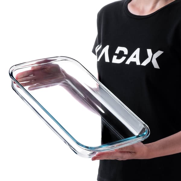 KADAX Rektangulär Ugnsform i Glas med Lock 2x3L 39x23cm