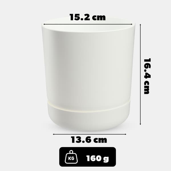 KADAX Blomkruka med blomställning, lock, rund skål, 15 cm, mattvit