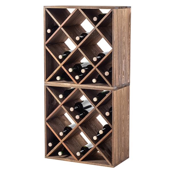 KADAX Vinställ i trä, 48 flaskor, alkoholskåp, 104 cm, set om 2