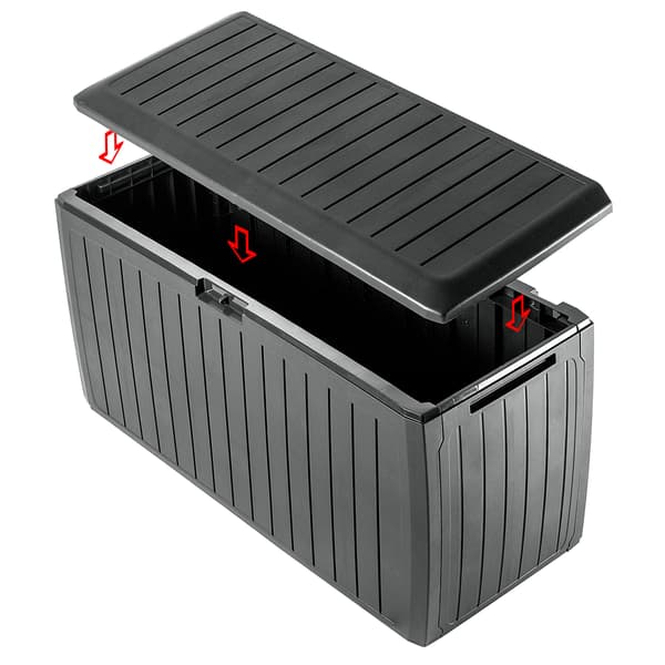 KADAX Haveboks Balkonboks 290L Til Have Balkon Terrasse Antracit