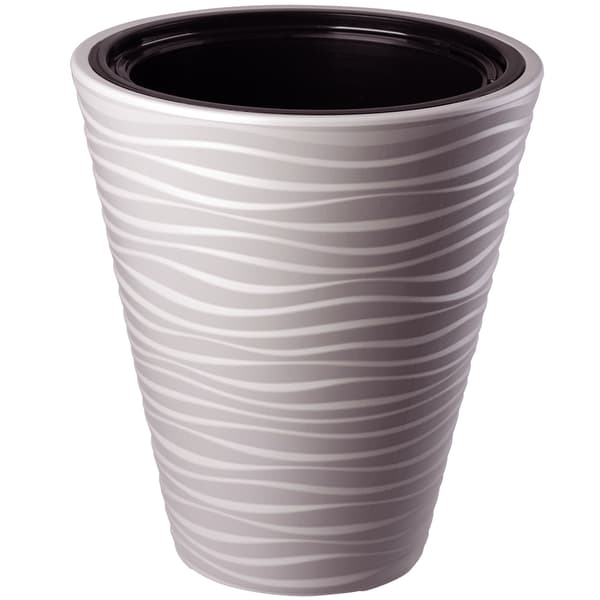 KADAX Urtepotte 40cm Låg med Indsats Urtepotte Beige Plastik