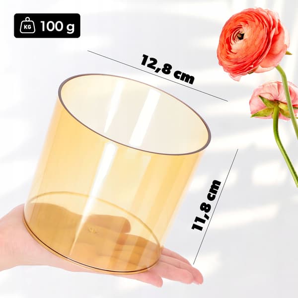 KADAX Urtepotte Rund Plantepotte Plastik 12,5 cm Orange