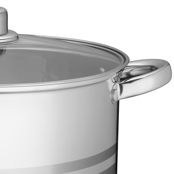 KADAX Gasgryta med lock, stor, rostfritt stål, 30 cm, 16 l, hög