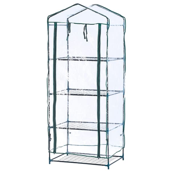 KADAX Mini parvekekasvihuone hyllyillä, 4 hyllyä, 170 x 68 x 48 cm