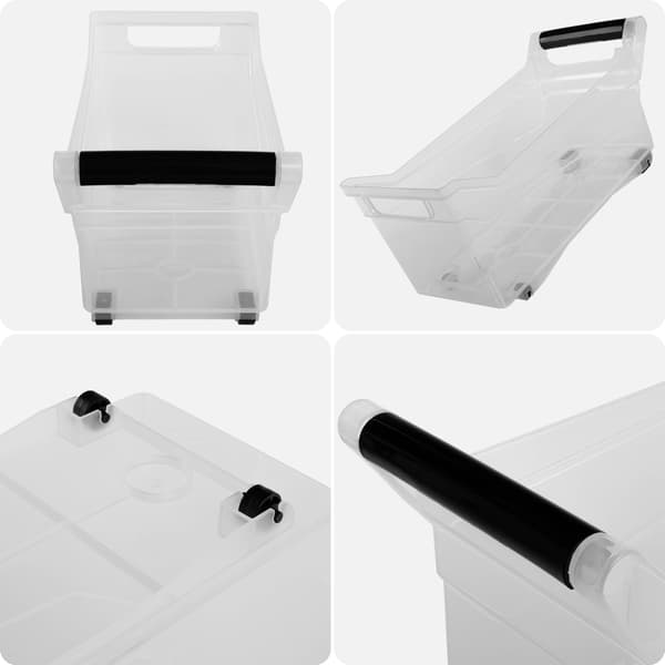 KADAX System Organizer-behållare för köksskåp, hjul, 38x17x18cm, 10L