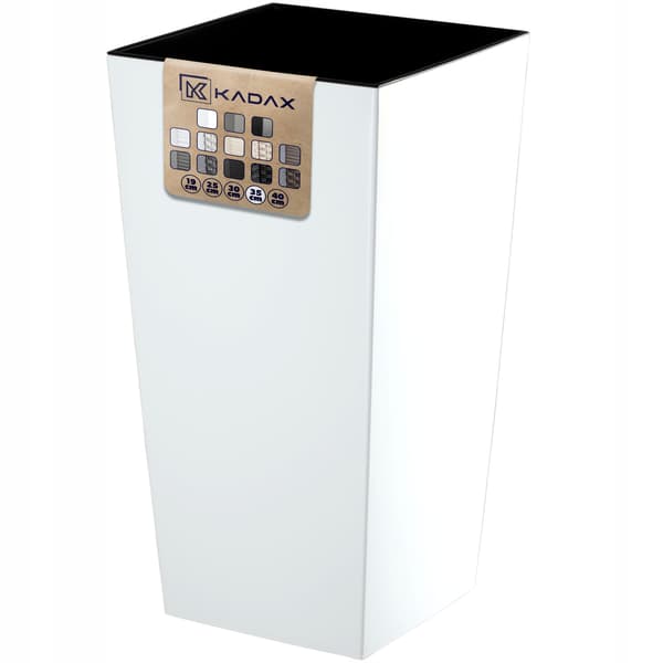 KADAX Urtepotte Havepotte + Indsats 34 x 68 cm Høj Store Hvide Glansblomster