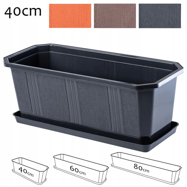 KADAX Balkonkasse 40 cm Urtepotte Urtepottestativ Balkon Blomsterstativ