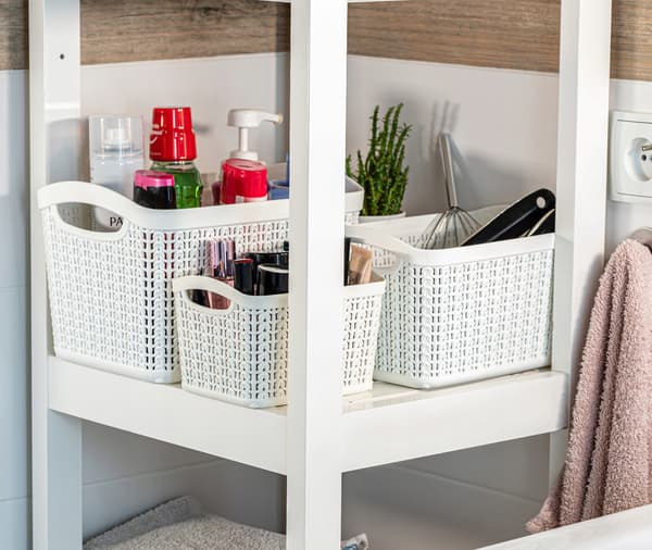 KADAX Förvaringslåda Behållare 6,6L Korgorganisatör Plast Vit 2st