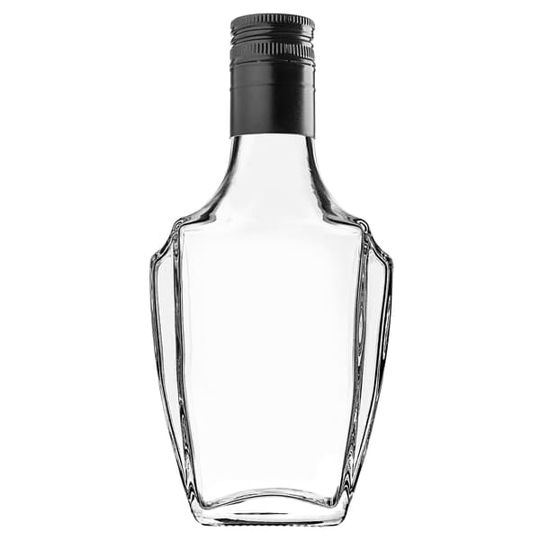 KADAX lasitinktuurapullo 250ml pitkällä mustalla korkilla 10kpl.