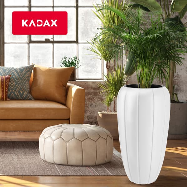 KADAX Høj havepotte + Indsats Hvid 75 cm Plastik 3D