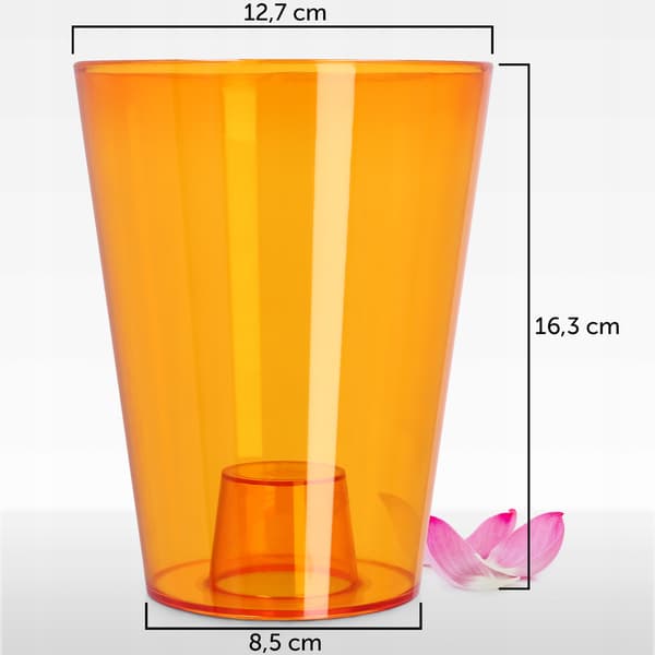 KADAX Blomkruka Orkidé Planter Plast Planter Orange 12cm
